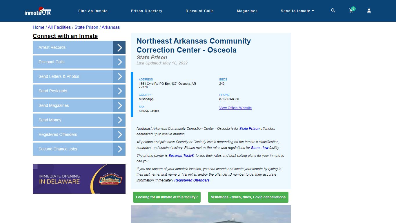 Northeast Arkansas Community Correction Center - Osceola